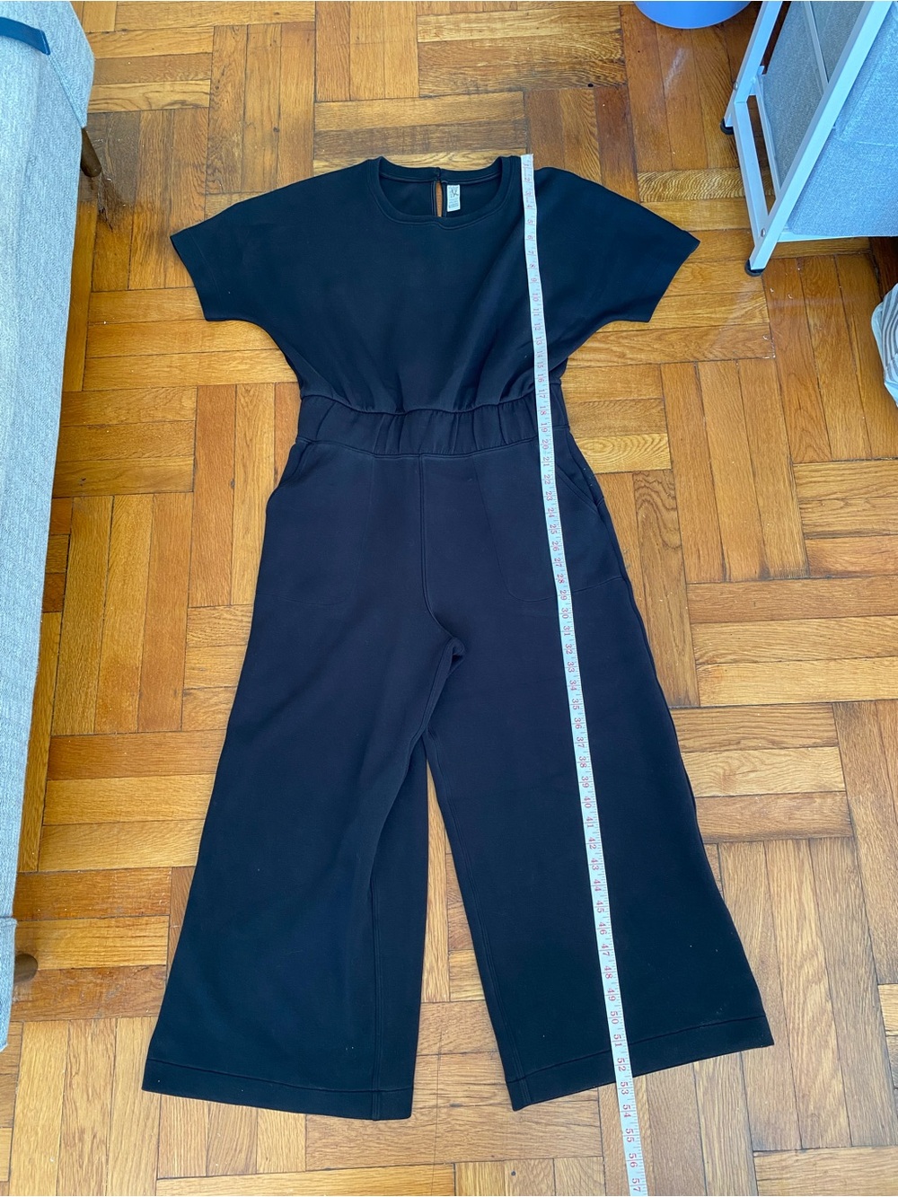 SPANX AirEssentials Black Wide Leg Jumpsuit Size Large - Picture 4 of 7